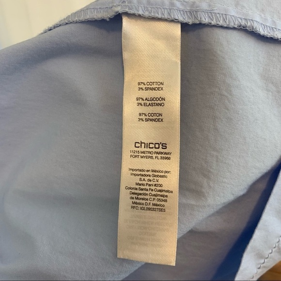 Chico’s Blue Zippered Buttoned Jacket - Picture 7 of 8